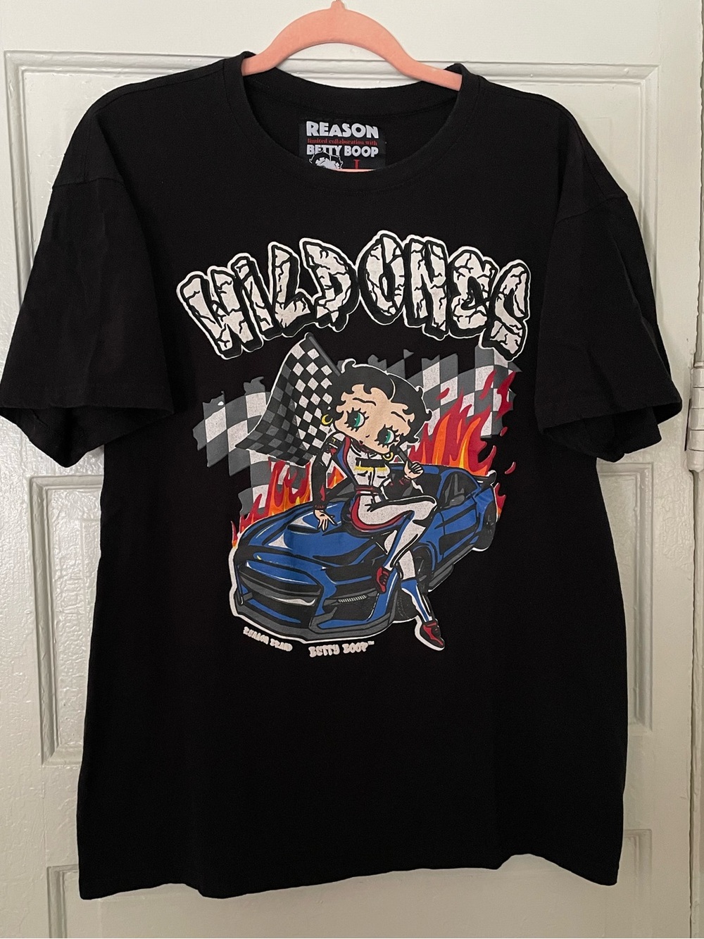 Betty Boop Wild Ones Black Graphic T-shirt Size L